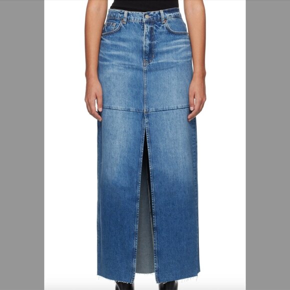 Reformation Tazz Maxi Denim Skirt, Size 30 - Picture 1 of 10